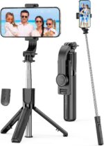 Portable Selfie Stick, 4 in 1 Extendable Phone Tripod Stand with Detachable Wire... - Image 2