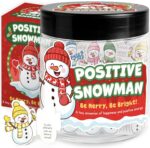 Positive Snowman Jar With 60 Affirmation Cards, Snowman Gifts For Friends, Teens... - Image 2
