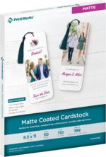 PrintWorks White Matte Cardstock 8.5" x 11" - 50 Sheets - 199 gsm Paper/110 lb C... - Image 2