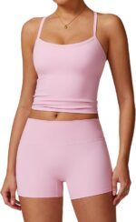 QBGJTD Two Piece Workout Sets For Women Tank Top Matching High Waist Booty Lifti... - Image 2
