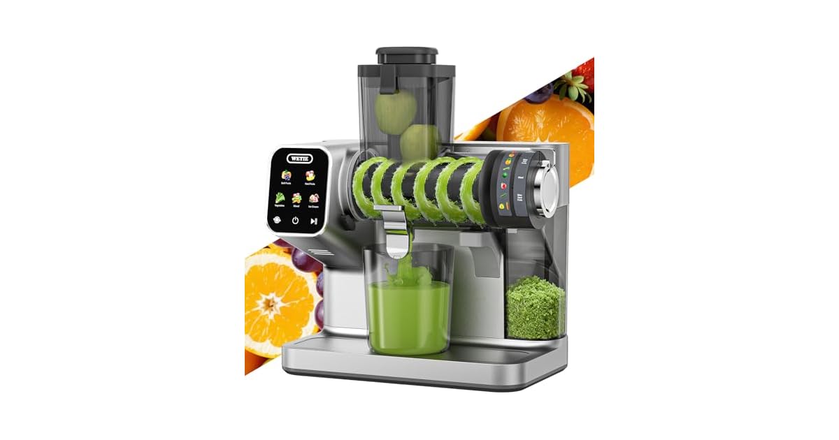Quiet Slow Masticating Juicer with Adjustable Pressure only $67.49