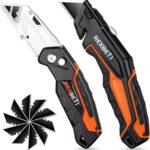 REXBETI 2-Pack Utility Knife, SK5 Heavy Duty Retractable Box Cutter for Cartons,... - Image 2