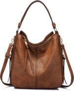 Realer Hobo Crossbody Bags for Women Designer Faux Leather Hobo Handbags Retro L... - Image 2