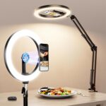 Ring Light with Stand with Magnetic Phone Holder,Overhead Phone Mount for Desk,1... - Image 2