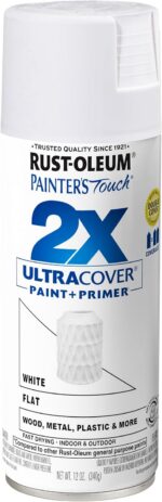 Rust-Oleum 249126 Painter's Touch 2X Ultra Cover Spray Paint, 12 oz, Flat White - Image 2
