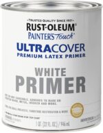 Rust-Oleum Brush On Painter's Touch Latex Paint, Flat White Primer | Interior/Ex... - Image 2