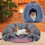 Rywell Heated Cat Bed, Large Versatile Heated Cat Bed Indoor,Soft & Cozy for All... - Image 2