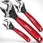 SEDY Adjustable Wrench Set Pipe Spanner: 6" 8" 10" Wide Jaw Black Oxide Wrench W... - Image 2