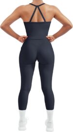 SUUKSESS Women 2 Piece Workout Sets Compression Tummy Control Leggings with Pock... - Image 2