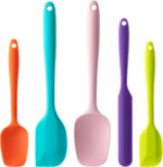 Silicone Spatula Set, 5 Piece Food Grade Rubber Spatulas for Baking, Cooking, an... - Image 2