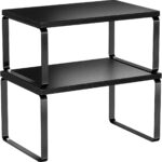 Simple Trending Cabinet Organizer Shelf, Set of 2 Stackable Kitchen Counter Shel... - Image 2