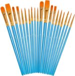 Soucolor Acrylic Paint Brushes Set, 20 Pcs Pointed Tip Artist Paintbrushes | Sof... - Image 2