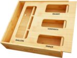 SpaceAid Bag Storage Organizer for Kitchen Drawer, Bamboo Organizer, Compatible ... - Image 2