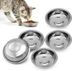 Stainless Steel Cat Bowl-Shallow Wide Flat Cats Food Bowls,Metal Kitten Dishes W... - Image 2