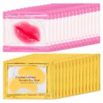 Sulily 30 Pairs Eye Masks & Lip Masks, 24K Gold Under Eye Patches for Puffy Eyes... - Image 2