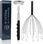 Svjetiq Head Massager Back Scratcher, 20 Fingers Head Scratcher Scalp Massager &... - Image 2