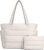 TOPDesign Puffer Tote Bag for Women, Lightweight Puffy Handbag with Compartments... - Image 2