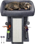 TWDEPART Cat Tree Tower with Cat Scratching Post for Indoor Cats, Activity Centr... - Image 2
