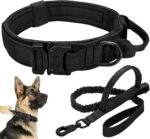 Tactical Dog Collar Leash Set, Adjustable Military Training Nylon Collar Dog Tra... - Image 2