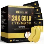 Taimand Under Eye Patches (30 Pairs), 24K Gold Under Eye Mask for Puffy Eyes, Da... - Image 2