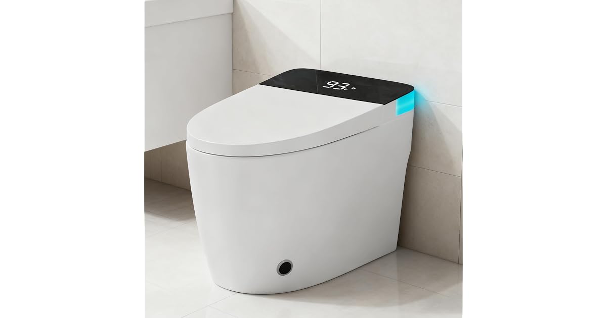 Tankless Electric Smart Toilet with Heated Seat & Dual Auto Flush only $242.99