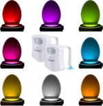 ToiLight 2 Pack. The Original Toilet Bowl Night Light. Fun & Useful Bathroom Mot... - Image 2