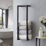 Towel Rack for Rolled Towels, Towel Rack for Bathroom,Wall Mounted Metal Bathroo... - Image 2