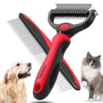 Tpotato Deshedding Dog Brush for Long Haired Dogs Cats,Undercoat Shedding Rake f... - Image 2