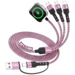 Travel Essentials, 3 USB C Multi Charging Cable with iWatch Charger for Car | Ch... - Image 2