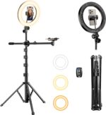 Upgrade Tripod Ring Light Stand with 2 Telescopic Arms -67" Ring Light Tripod fo... - Image 2