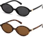ViewJoy Retro Oval Sunglasses for Women Vintage 90s Y2K Trendy Sun Glasses | Fas... - Image 2