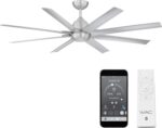 WAC Lighting Mocha XL 8 Blades Aluminum Smart Ceiling Fan in Brushed Nickel - Image 2