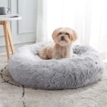WESTERN HOME WH Calming Soft Round Dog & Cat Bed, Anti-Anxiety Donut Cuddler War... - Image 2