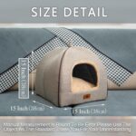 WINDRACING Cat Bed for Indoor Cats - Cat Cave Beds Cat House Cat Tent with Remov... - Image 2