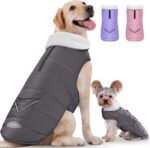 XL Dog Winter Coat for Medium Large Dogs Easy On/Off Velcro Dog Snow Jacket | Wa... - Image 2