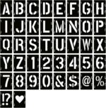 YEAJON 2 Inch Letter Stencils Symbol Numbers Craft Stencils, 42 Pcs Reusable Alp... - Image 2
