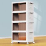 YFXCVSL 4 Tier Plastic Storage Bins with Lid 23QT, Stackable Storage Containers ... - Image 2