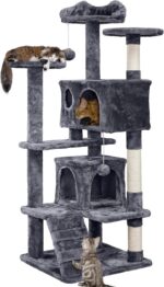 Yaheetech 54in Cat Tree, Multi-Level Cat Tower with Spacious Kitten-ear Perch, 2... - Image 2