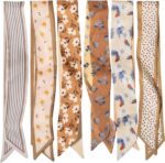 ZXZH 6 Pack Fashion Scarves for Women, Versatile Boho Head Scarf, Satin Scarf fo... - Image 2