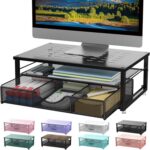 gianotter Computer Monitor Stand Riser, Desk Organizers and Accessories with Dra... - Image 2