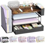 gianotter Wood Desk Organizers and Accessories with File Sorters, 4-Tier Desk Ac... - Image 2