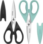 iBayam 2 Pack All Purpose Kitchen Scissors Shears Heavy Duty, Blade Covers | Sta... - Image 2