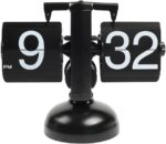 mooas Flip Desk Clock (Black), Retro Vintage Design Auto Flip Desk/Table Clock L... - Image 2