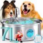 oneisall Dog Water Fountain Stainless Steel for Large/Medium Dogs,7L/230oz Pet F... - Image 2
