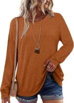 onlypuff Long Sleeve Tunic Top for Women Casual Loose Fitting Fall Fashion Cloth... - Image 2
