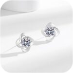 saved for later items overstock outlet Sparkling Full Diamond Stud Earrings for ... - Image 2