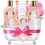 spa luxetique Gift Set For Women, Bath Sets for Women Gift, 8 Pcs Rose Spa Baske... - Image 2