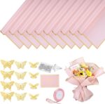 woric 93 Pcs Flower Bouquet Wrapping Paper Kits, 20 Sheets Waterproof Floral Wra... - Image 2